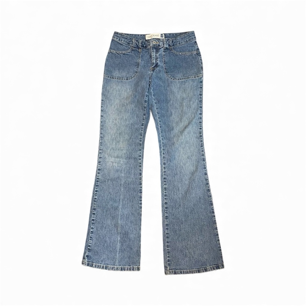 Gap 1970’s Flat Front Pocket Boot Cut Light Blue Jeans Sz 6